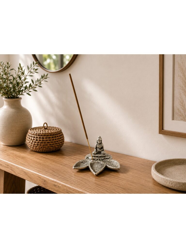 Porta Sahumerio Flor de Metal Iluminarte