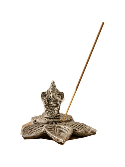 Porta Sahumerio Flor de Metal Iluminarte Ganesh