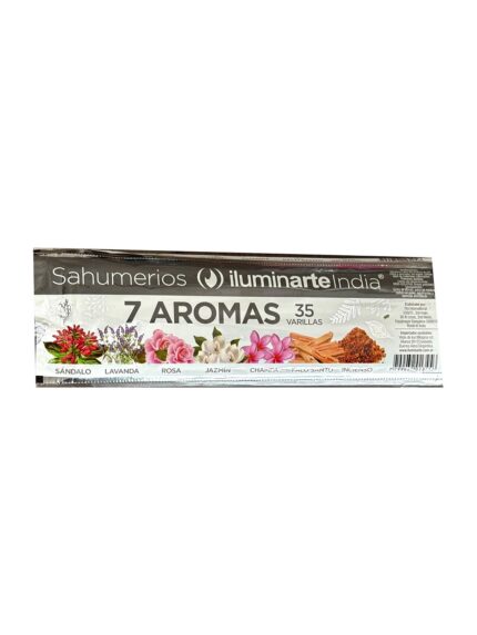 Sahumerio Iluminarte India 7 Aromas x 35 Varillas